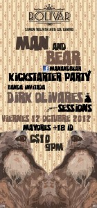 Man & Bear Kickstarter Party este Viernes 12 de Octubre @ Club Bolívar