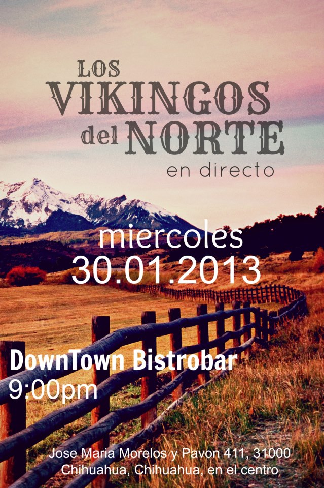 Los Vikingos del Norte este miércoles 30 de enero @ Downtown Bar