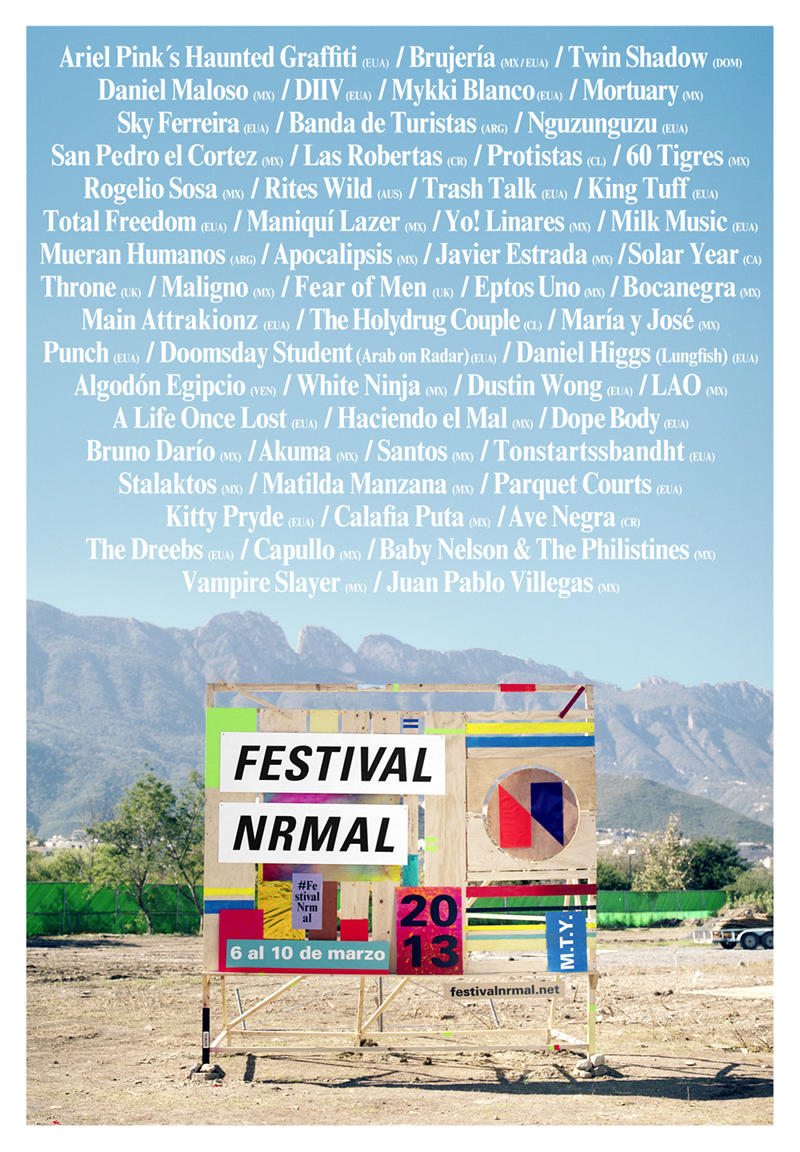 Cartel del Festival Nrmal 2013