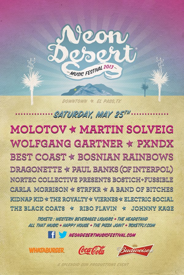 Cartel del Neon Desert Music Festival 2013