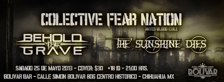 Colective Fear Nation, Behold The Grave y The Sunshine Dies este sábado 25 de mayo @ Club Bolívar