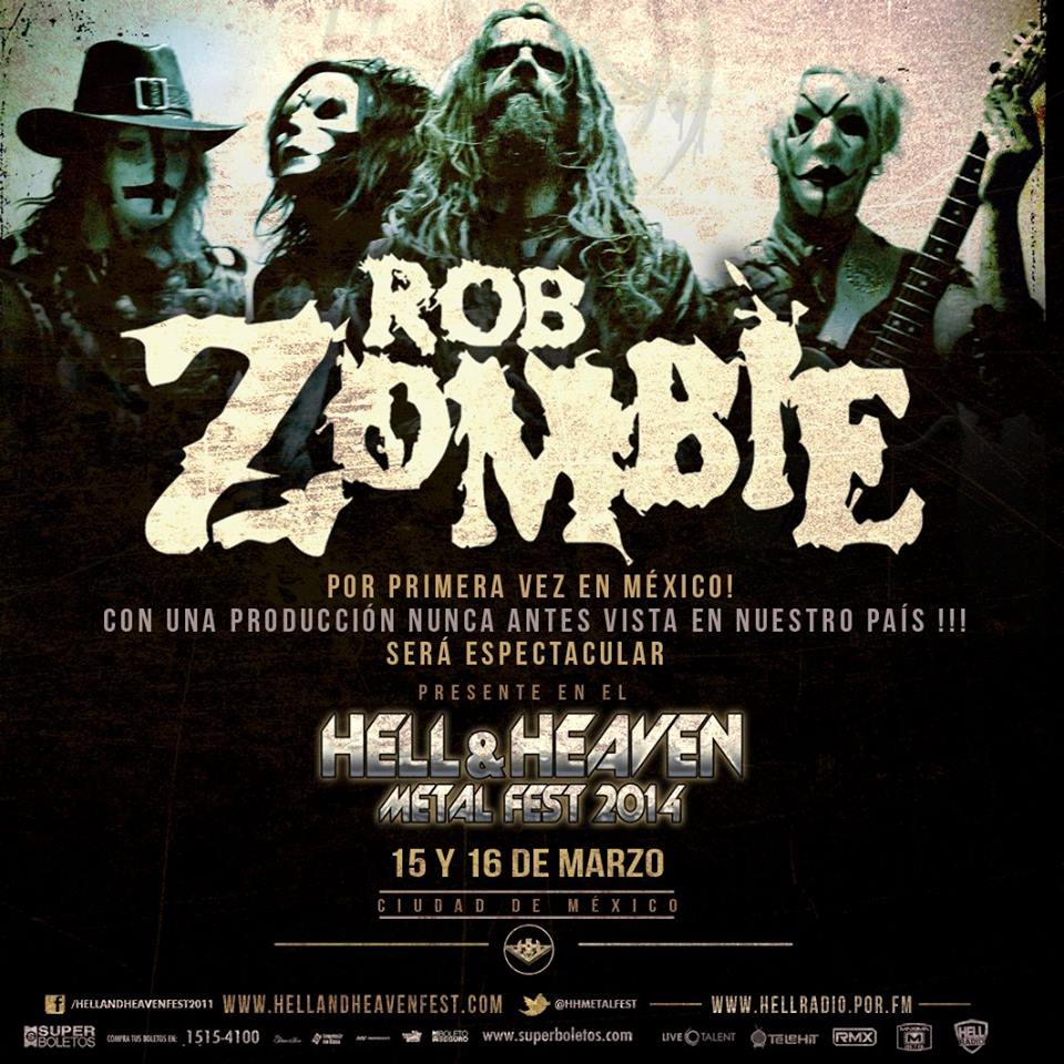 Se anuncia a Rob Zombie como headliner del Hell & Heaven Metal Fest 2014