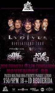 Flyer de la próxima fecha del "Revelations Tour" en Chihuahua (haz clic para agrandar)