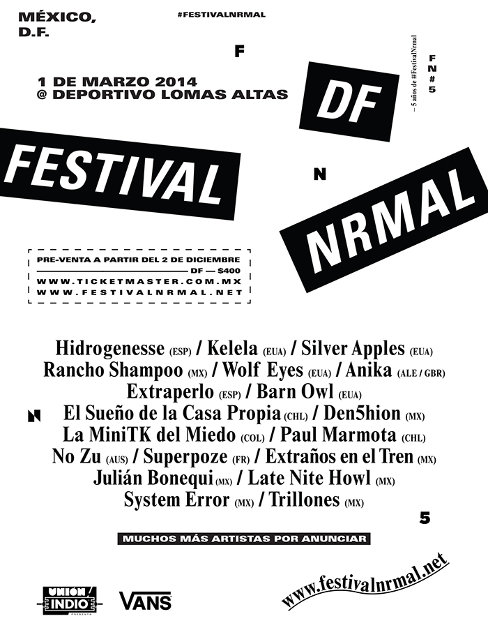 Festival Nrmal 2014 en México, DF.