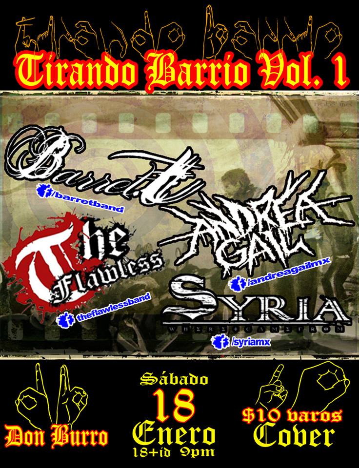Tirando Barrio Vol. 1 este sábado 18 de enero @ Don Burro Foro Cultural