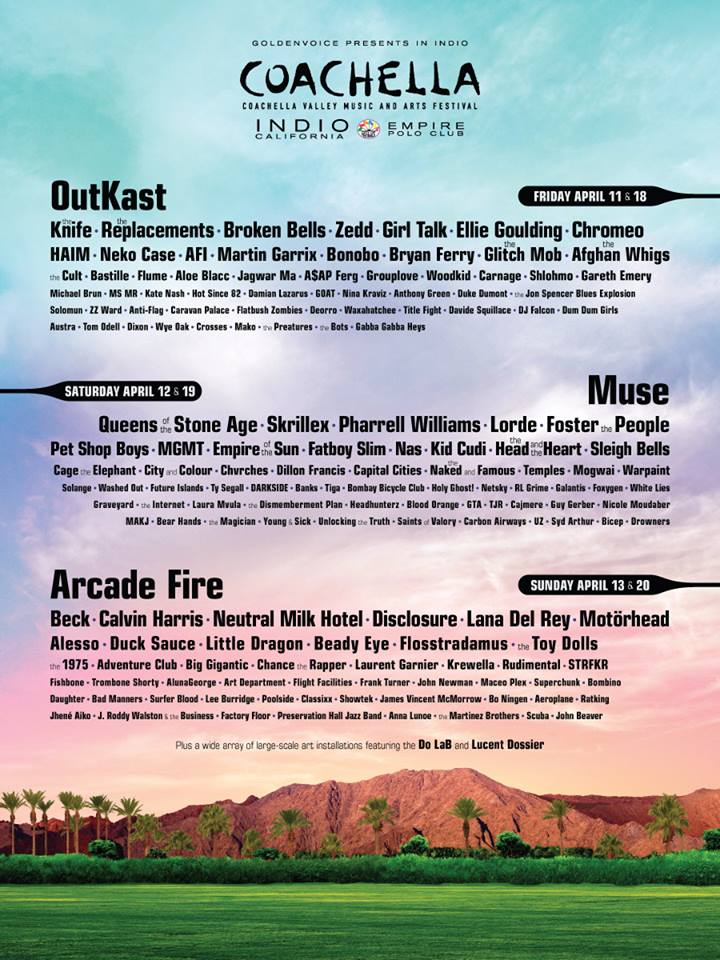 Cartel oficial del Festival Coachella 2014