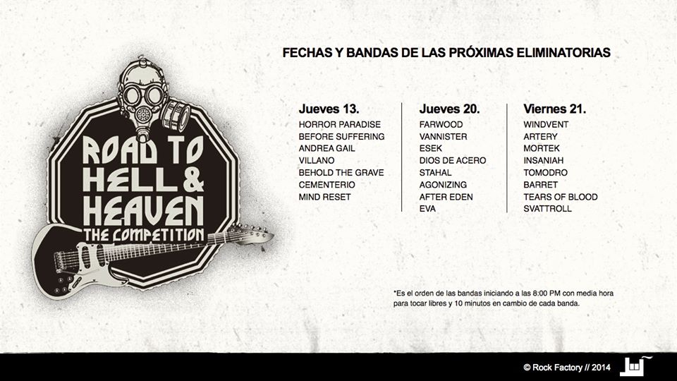 Próximas eliminatorias del Road to Hell & Heaven: The Competition Chihuahua