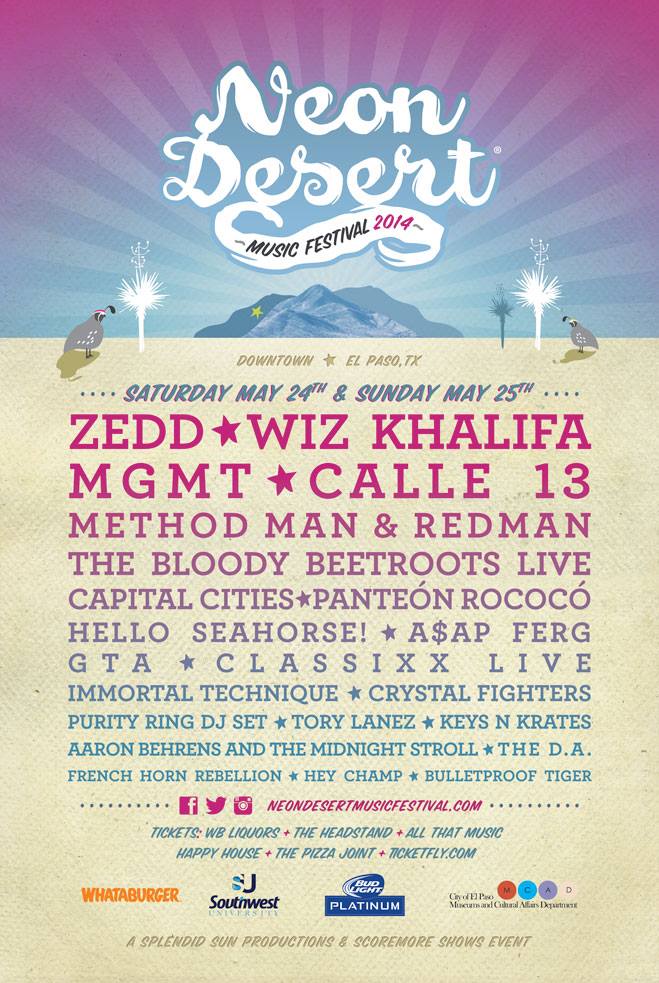 Cartel del Neon Desert Music Festival 2014
